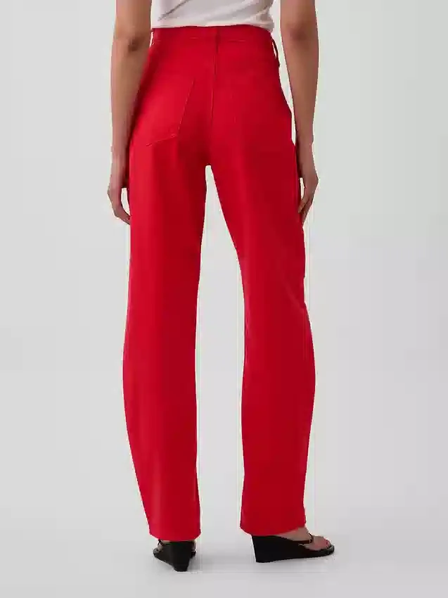 Barrel-Jeans mit hoher Leibhöhe