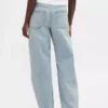 Barrel-Jeans mit hoher Leibhöhe