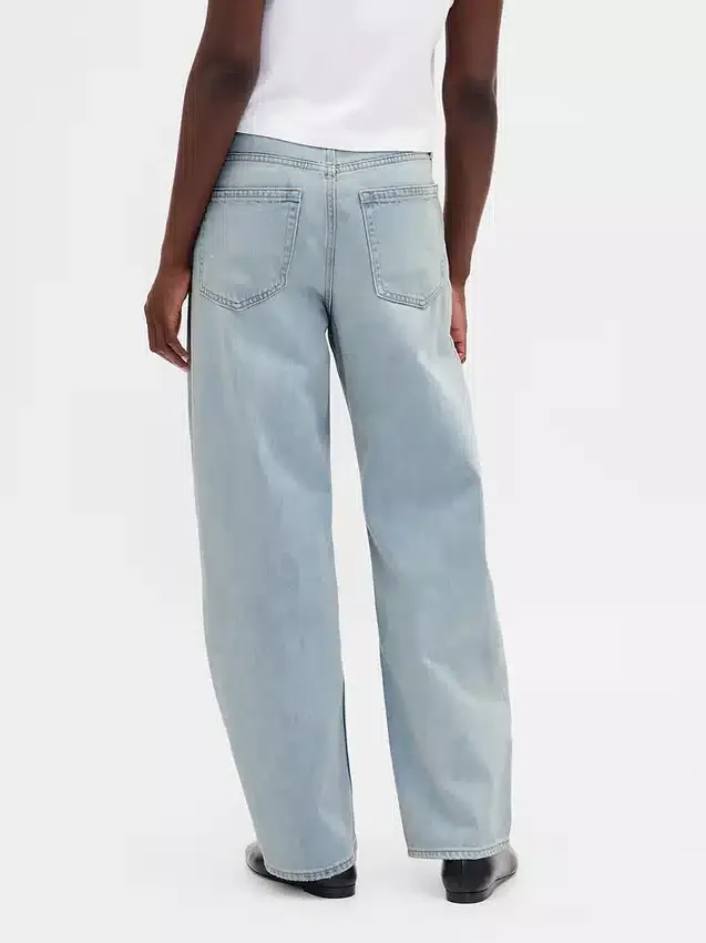 Barrel-Jeans mit hoher Leibhöhe