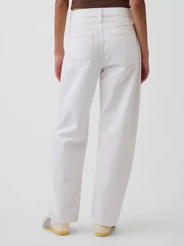 Barrel-Jeans mit hoher Leibhöhe