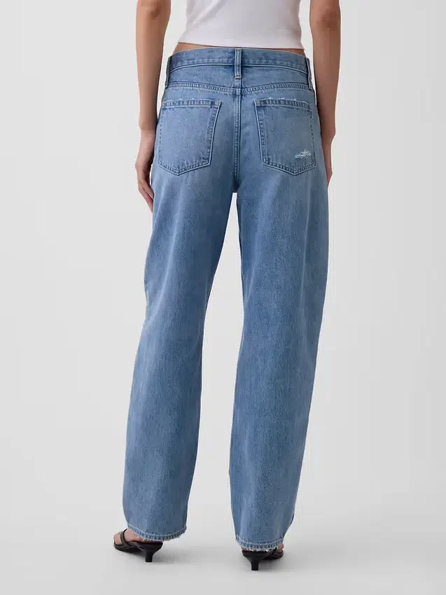 Barrel-Jeans mit hoher Leibhöhe