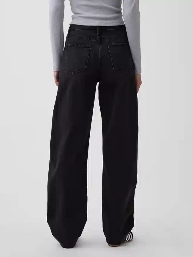 Barrel-Jeans mit hoher Leibhöhe