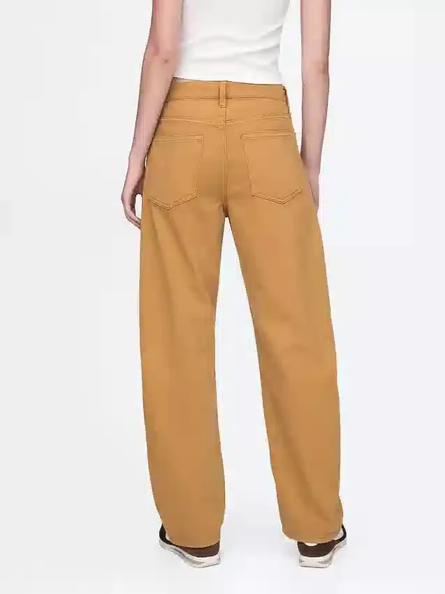 Barrel-Jeans mit hoher Leibhöhe