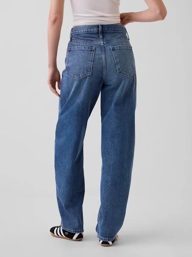 Barrel-Jeans mit hoher Leibhöhe