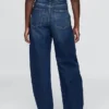 Barrel-Jeans mit hoher Leibhöhe