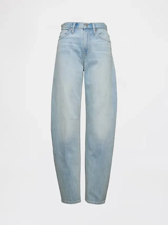 Barrel-Jeans mit hoher Leibhöhe