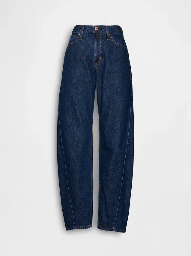 Barrel-Jeans mit hoher Leibhöhe