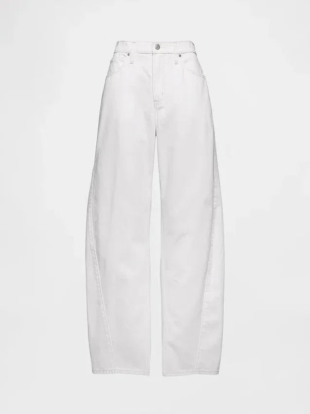 Barrel-Jeans mit hoher Leibhöhe