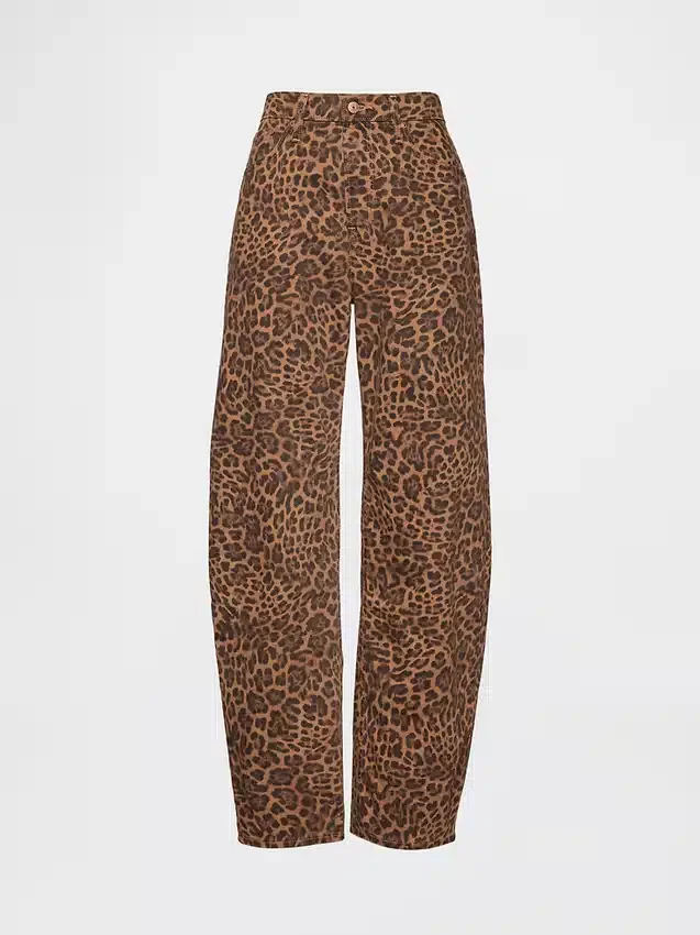 Barrel-Jeans mit hoher Leibhöhe