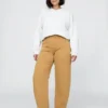 Barrel-Jeans mit hoher Leibhöhe