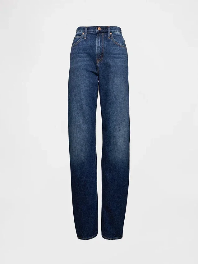 Barrel-Jeans mit hoher Leibhöhe