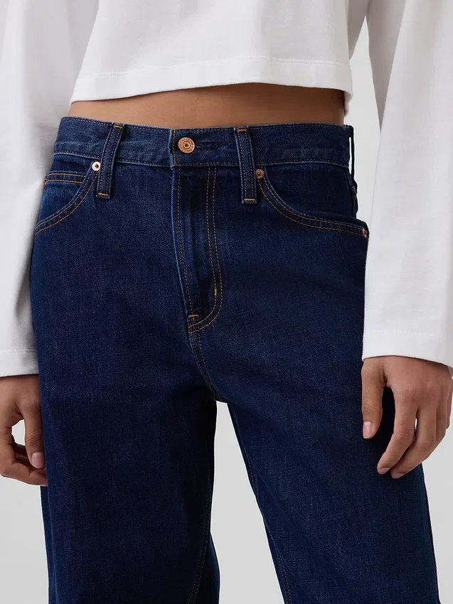 Barrel-Jeans mit hoher Leibhöhe