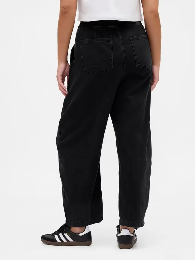 Barrel-Jeans mit hoher Leibhöhe