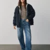 Barrel-Jeans mit hoher Leibhöhe