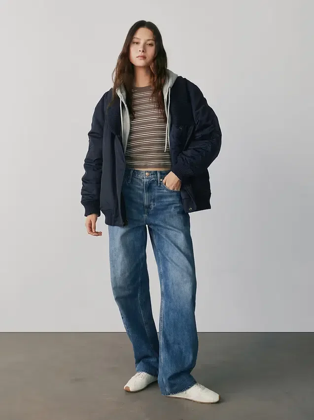 Barrel-Jeans mit hoher Leibhöhe