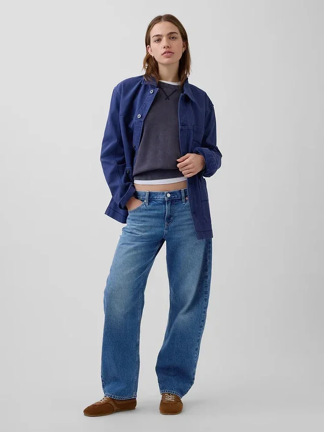 Barrel-Jeans mit niedriger Leibhöhe