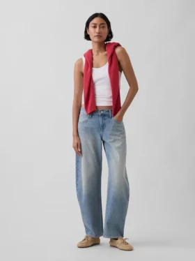 Barrel-Jeans mit niedriger Leibhöhe