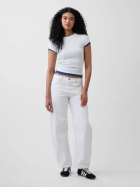 Barrel-Jeans mit niedriger Leibhöhe