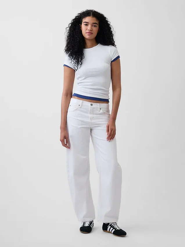 Barrel-Jeans mit niedriger Leibhöhe