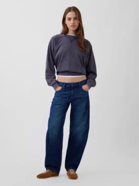 Barrel-Jeans mit niedriger Leibhöhe