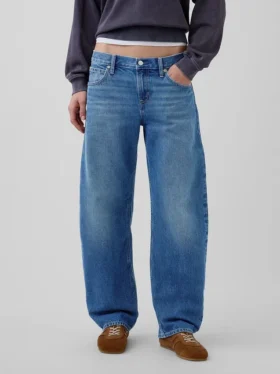 Barrel-Jeans mit niedriger Leibhöhe