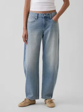 Barrel-Jeans mit niedriger Leibhöhe