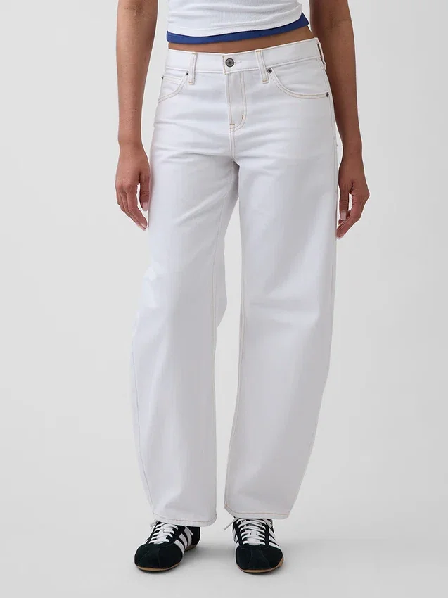 Barrel-Jeans mit niedriger Leibhöhe