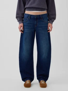 Barrel-Jeans mit niedriger Leibhöhe