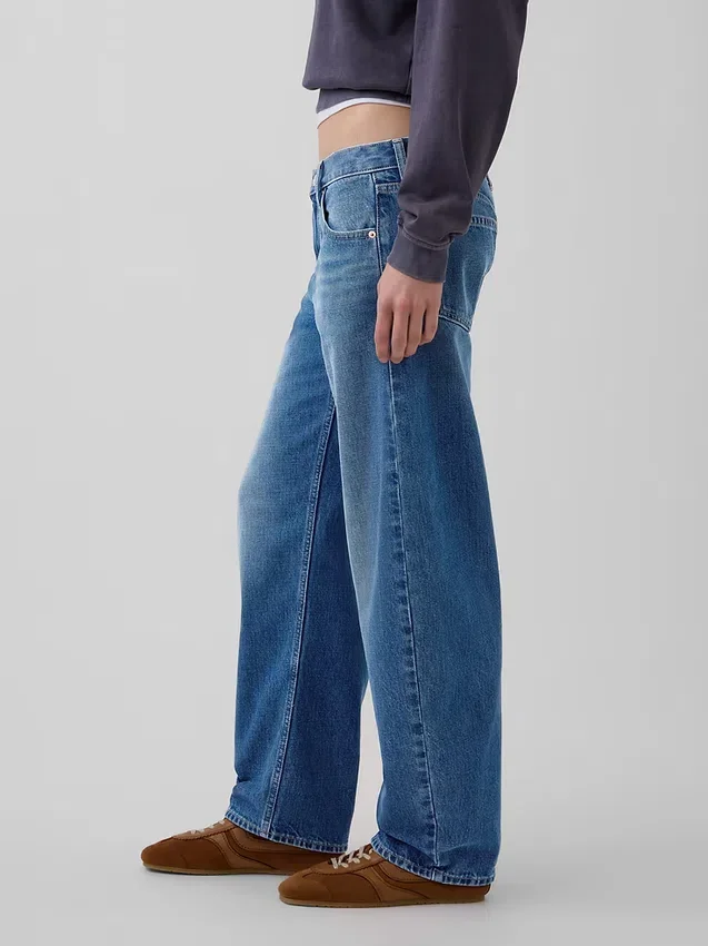 Barrel-Jeans mit niedriger Leibhöhe