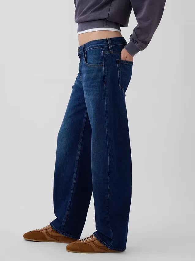 Barrel-Jeans mit niedriger Leibhöhe