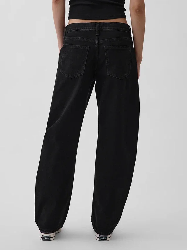 Barrel-Jeans mit niedriger Leibhöhe