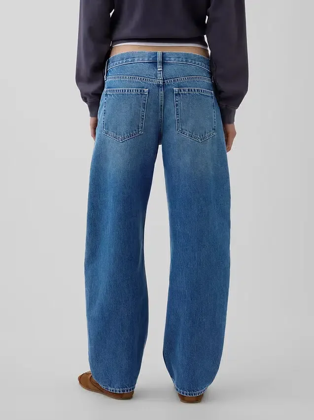 Barrel-Jeans mit niedriger Leibhöhe