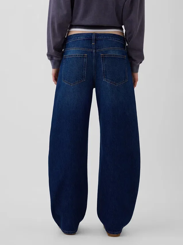 Barrel-Jeans mit niedriger Leibhöhe
