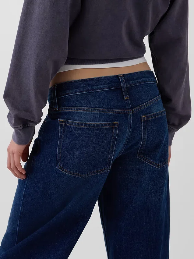 Barrel-Jeans mit niedriger Leibhöhe