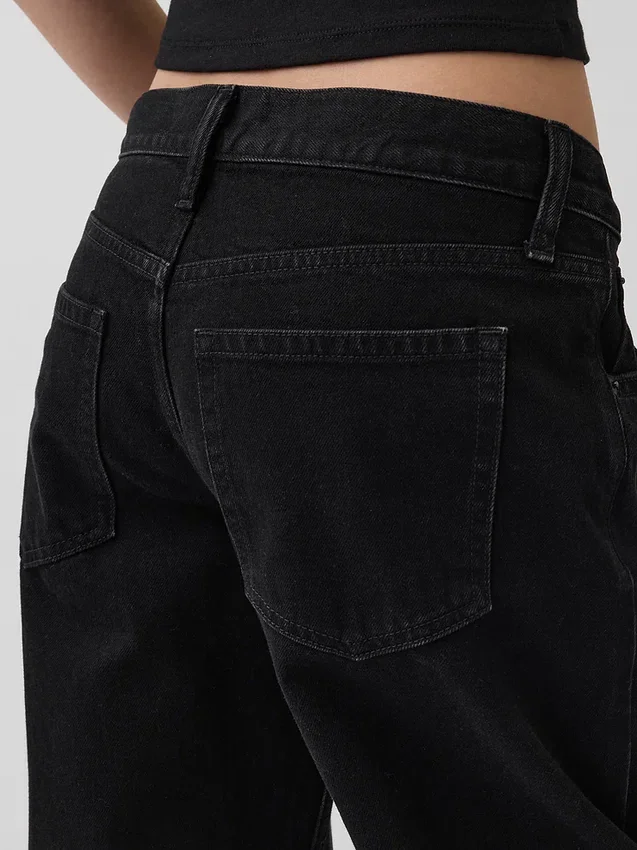 Barrel-Jeans mit niedriger Leibhöhe