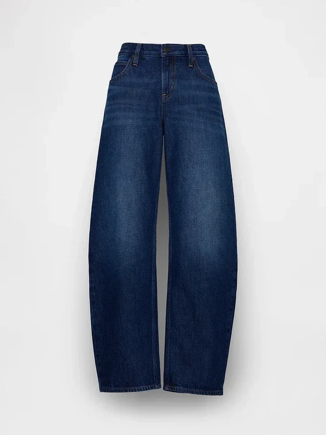 Barrel-Jeans mit niedriger Leibhöhe