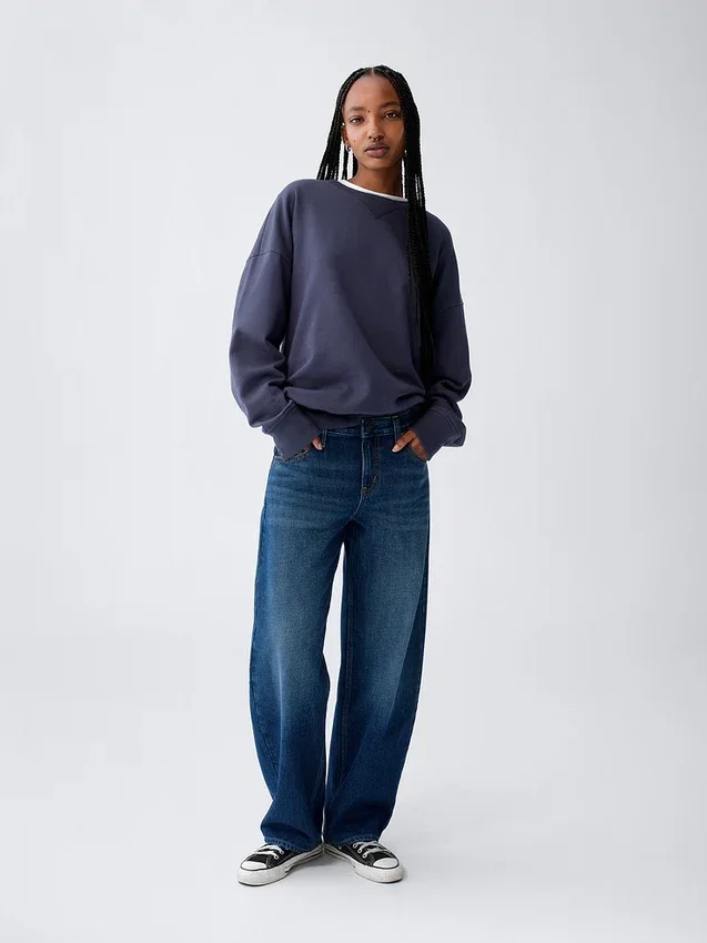 Barrel-Jeans mit niedriger Leibhöhe
