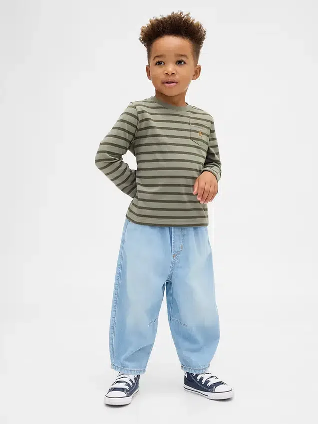 Barrel-Jeans zum Hineinschlüpfen für Baby & Kleinkind