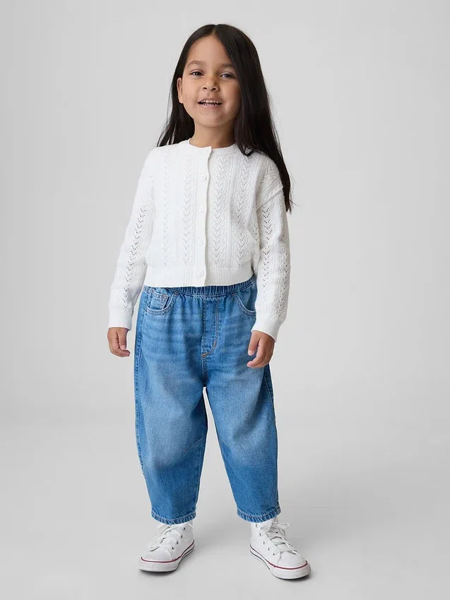 Barrel-Jeans zum Hineinschlüpfen für Baby & Kleinkind