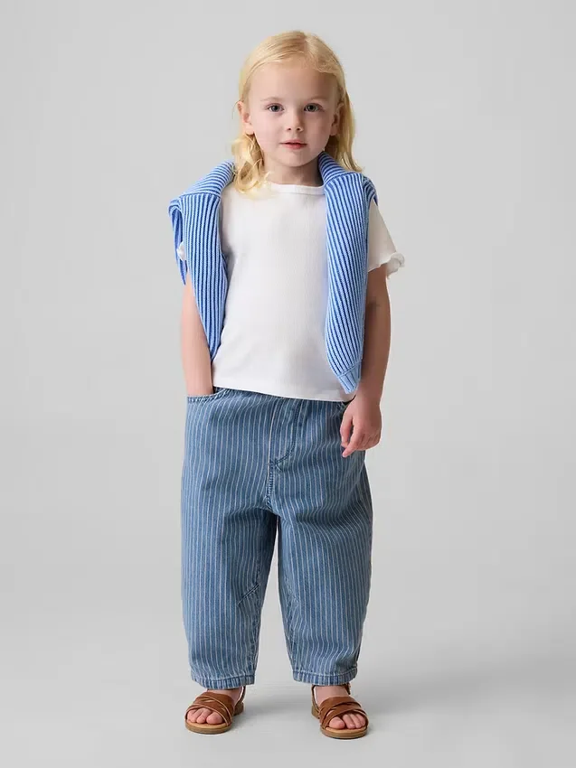 Barrel-Jeans zum Hineinschlüpfen für Baby & Kleinkind