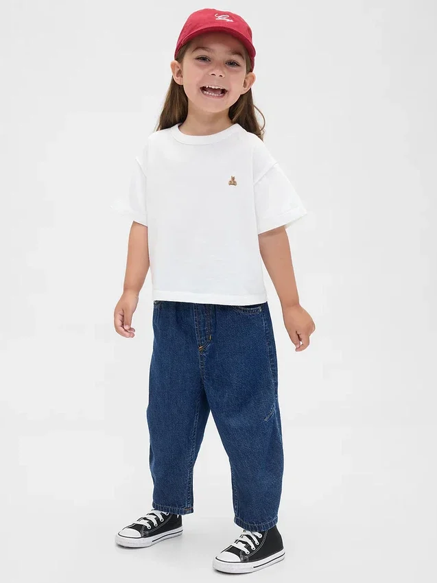 Barrel-Jeans zum Hineinschlüpfen für Baby & Kleinkind