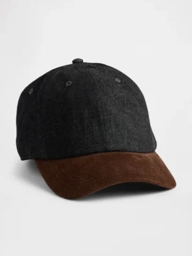 Baseballhut aus Denim und Cord