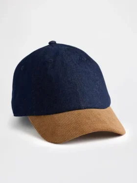 Baseballhut aus Denim und Cord