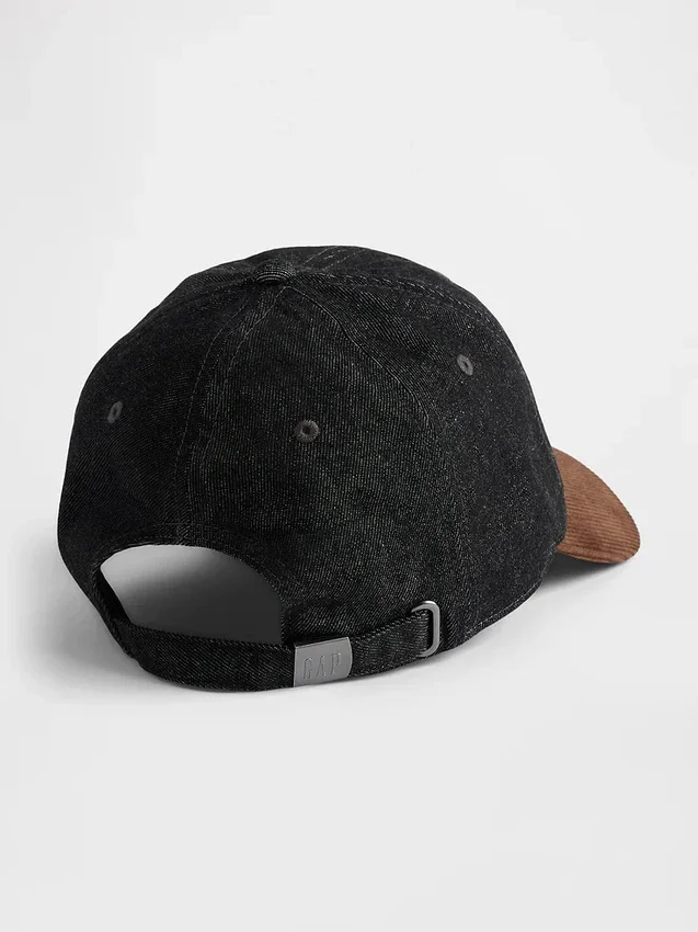 Baseballhut aus Denim und Cord