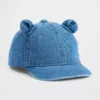 Baseballhut für Kleinkinder aus Denim mit Bärenmotiv