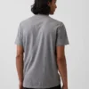 Baumwoll-Jersey-T-Shirt mit V-Ausschnitt