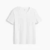 Baumwoll-Jersey-T-Shirt mit V-Ausschnitt