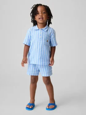 Baumwollgaze-Shorts mit Print zum Hineinschlüpfen für Baby & Kleinkind