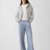 Bedruckte, weit geschnittene Jogginghose im Jeans-Look