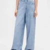 Bedruckte, weit geschnittene Jogginghose im Jeans-Look